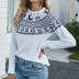 women s Christmas snowflake deer autumn and winter round neck pullover knitted sweater NSYH7129