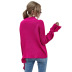 lagunas camisa de fondo de punto de color fluorescente Jersey suelto con cuello en V de estilo británico NSYH7135