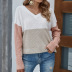 V-neck pullover sweater NSYH7140