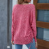 V-neck thin knit sweater women hot style women s drawstring pullover bat sleeve loose knit top NSYH7146