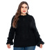 suéter de punto de manga larga de color sólido suelto de gran tamaño para mujer NSYH7147