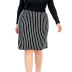 otoño e invierno nueva falda de punto de talla grande rayas verticales suéter delgado bolso falda de cadera NSYH7149