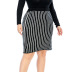 autumn and winter new plus size knitted skirt vertical stripes slim sweater bag hip skirt NSYH7149