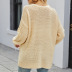 cable slit crew neck sweater  NSYH7152