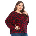 autumn new sexy leopard print pullover knit bottoming shirt plus size women s top NSYH7158