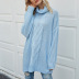 high neck mid-length loose knitted dress NSYH7163