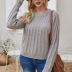 new women s pullover loose hot style solid color women s knitted sweater NSYH7165