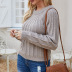 new women s pullover loose hot style solid color women s knitted sweater NSYH7165