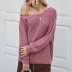 autumn and winter new sexy strapless sweater loose pullover NSYH7173