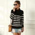 turtleneck sweater women autumn and winter women s striped long-sleeved sweater NSYH7180