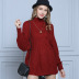 plus size women s lantern sleeve half high neck flower pullover mid-length base sweater NSYH7184