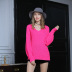 hot style V-neck autumn and winter new women s loose ladies knitted sweater NSYH7186