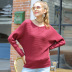 women autumn and winter new pullover loose bat sleeve top solid color long-sleeved bottoming sweater NSYH7187