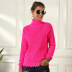 autumn and winter high-neck bottoming fluorescent color hole distressed long-sleeved sweater  NSYH7191