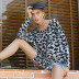 leopard print pullover sweater new loose V-neck long-sleeved T-shirt women s top NSYH7192