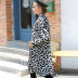 autumn and winter new women s leopard print thin ladies jacket long knitted cardigan NSYH7193