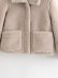 simple and versatile soft plush loose high collar jacket NSAM7199