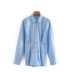 women s new lapel long-sleeved slim poplin shirt  NSAM7228