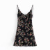 floral print sexy slim V-neck suspender dress NSAM7266