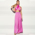 hanging neck strap tube top wide leg pants two-piece suit NSAG7334