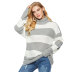 new striped turtleneck knitted bottoming shirt plus size sweater NSYH7445