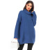  high neck pullover loose long knitted dress NSYH7451