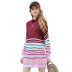 new loose striped pullover half turtleneck sweater NSYH7472
