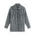 fashion houndstooth woolen coat  NSAM7598