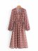 vestido de manga larga de burbuja de impresión nacional de otoño e invierno NSAM7610