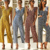 casual straight floral jumpsuit NSDY7651