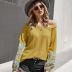 autumn and winter contrast color tie-dye long-sleeved T-shirt  NSDY7664