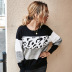 autumn and winter color block sweater NSDY7673