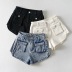 high waist pocket denim shorts NSAC14565