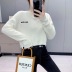autumn and winter letter embroidery V-neck sweater NSAC14574