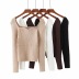 retro square neck sweater  NSAC14613