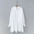 Long-Sleeved Cotton Shirt Dress NSAM14625