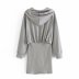 winter gray hooded sweatdress  NSAM14627