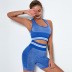seamless knitted yoga fitness sports suit  NSLX14688