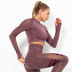 Sexy hollow slim quick-drying sports long-sleeved fitness yoga wear  NSLX14690