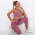 Yoga Sports 2 Piece Seamless Striped Jacquard Yoga Wear NSLX14694