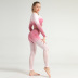 seamless knitted hang-dye gradient yoga wear suit NSLX14698