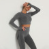 seamless long-sleeved high-stretch quick-drying fitness yoga wear NSLX14711