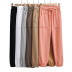 pantalones deportivos de cintura alta de color sólido de moda NSLD14752