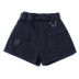 detachable belt high waist loose wide-leg shorts  NSLD14776