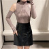 sexy autumn and winter new fashion stitching high waist skirt NSLD14835