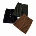 Fashion casual all-match corduroy autumn and winter button-decorated skirt NSLD14836