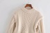 twist knitted round neck sweater NSAC17935