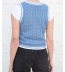 new knitted striped V-neck vest  NSAC17951