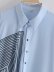 lapel asymmetric stitching long-sleeved shirt  NSAM17983