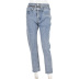 autumn high waist fringed belt jeans  NSKL18231